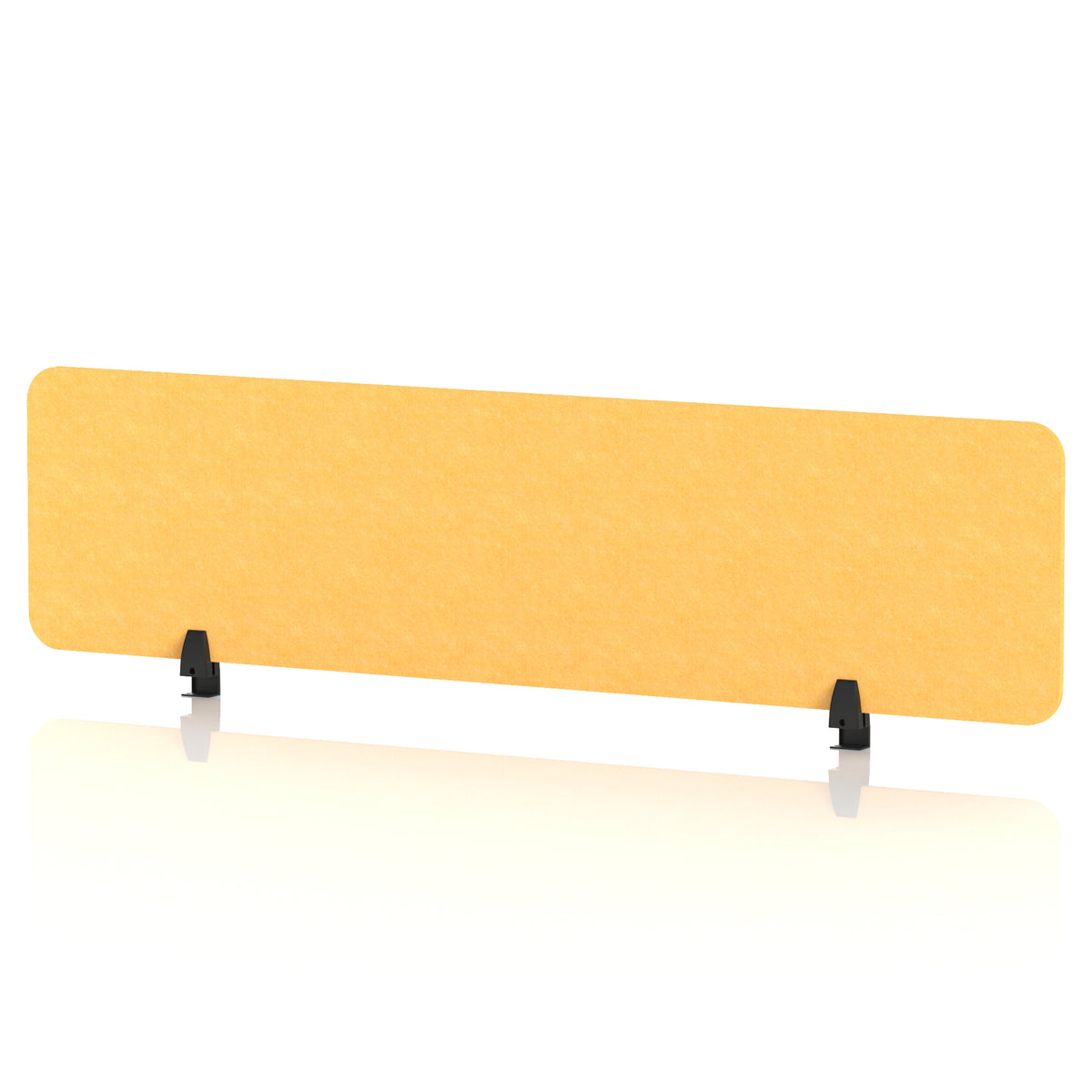 Commercial Acoustic Desktop Screen – Rectangle Buttercup Yellow 1600 - Industrious Decor