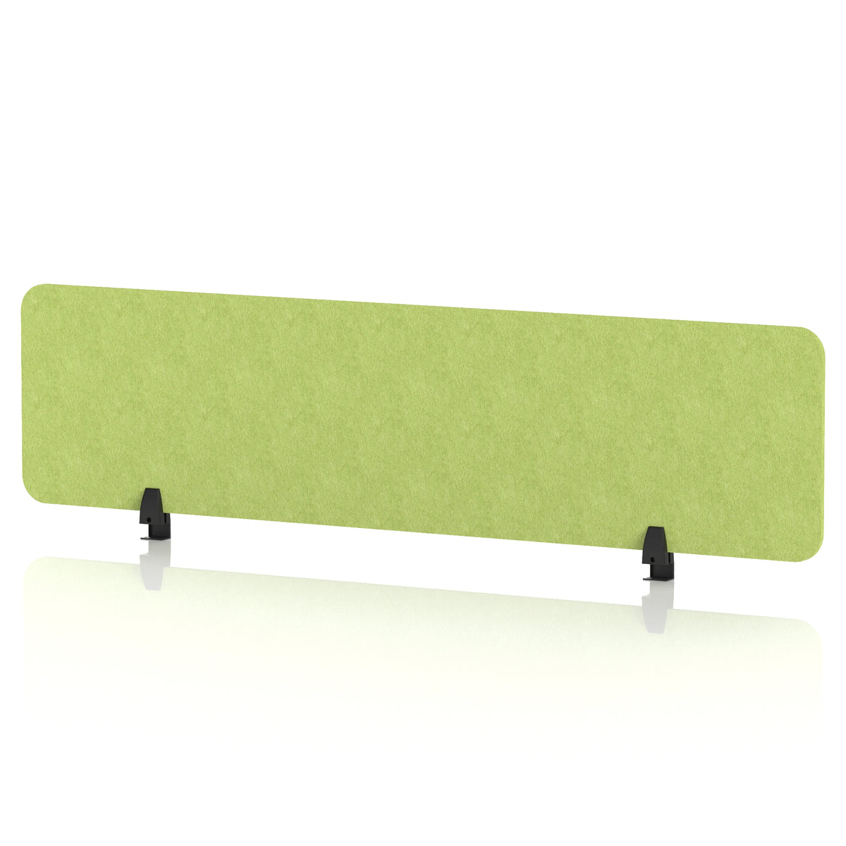 Commercial Acoustic Desktop Screen – Rectangle Lime Green 1600 - Industrious Decor
