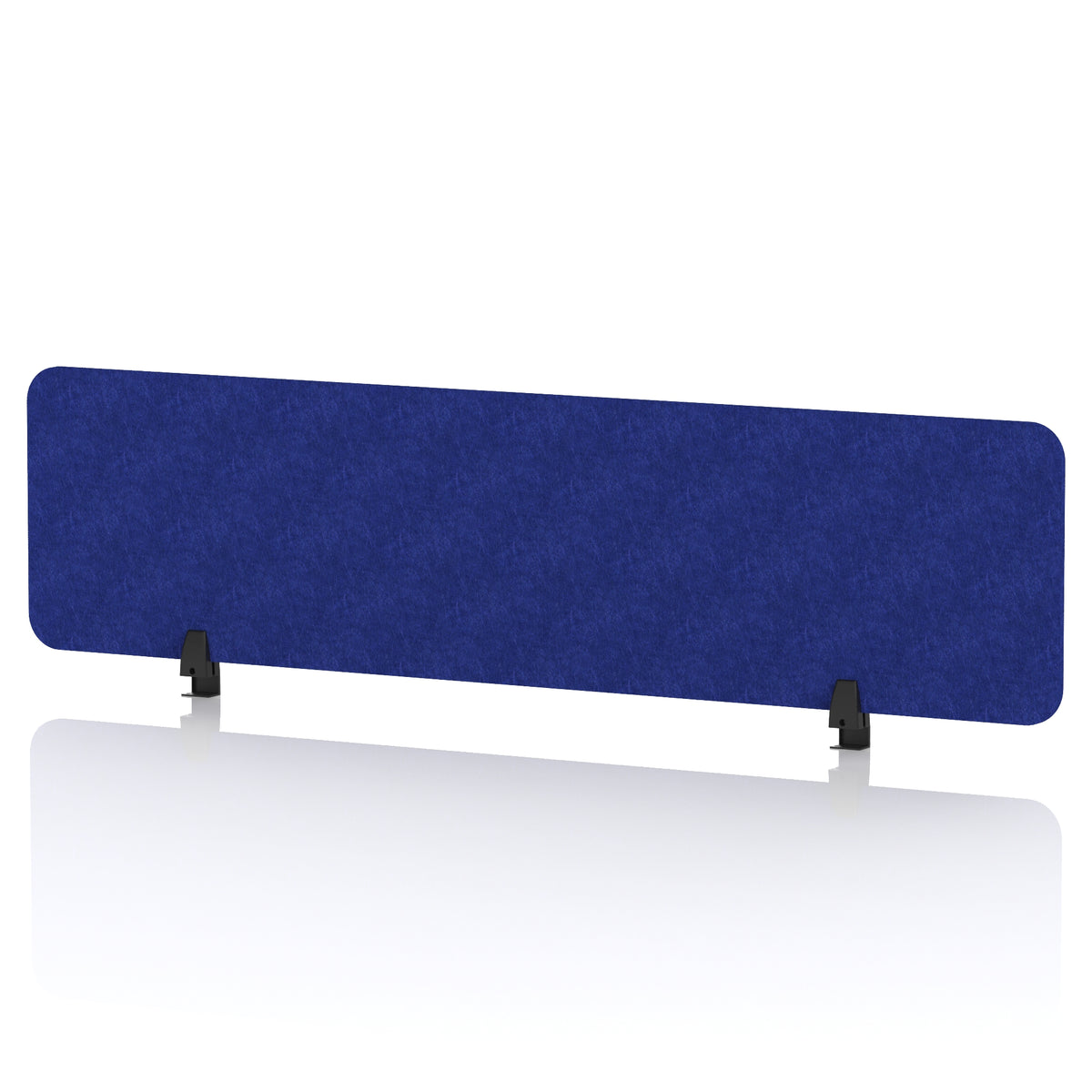 Commercial Acoustic Desktop Screen – Rectangle Cobalt Blue 1600 - Industrious Decor