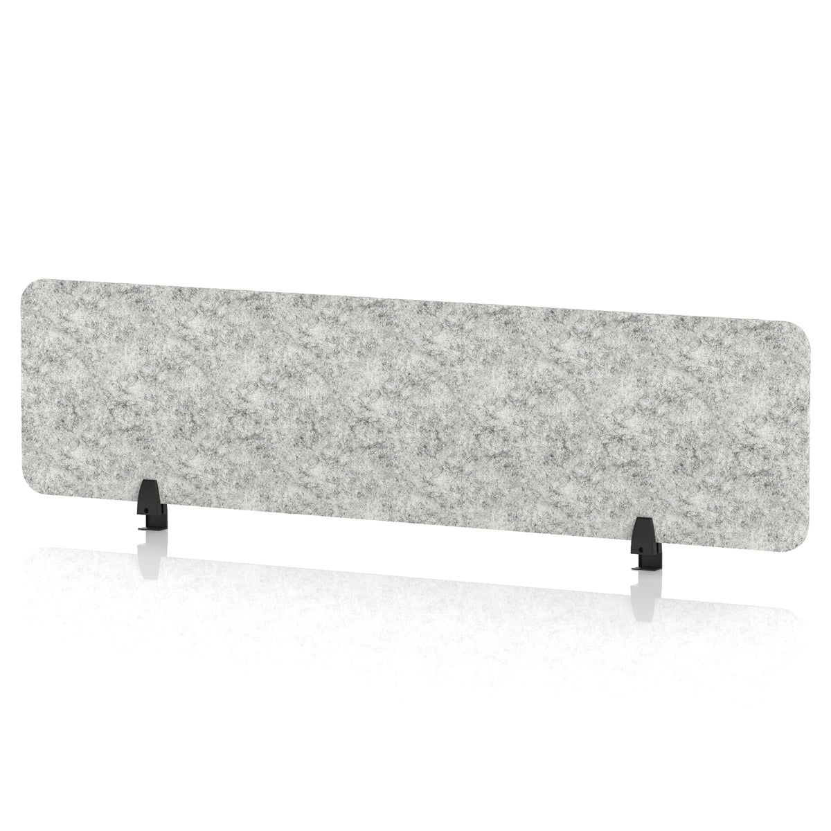 Commercial Acoustic Desktop Screen – Rectangle Pebble Light Grey 1600 - Industrious Decor