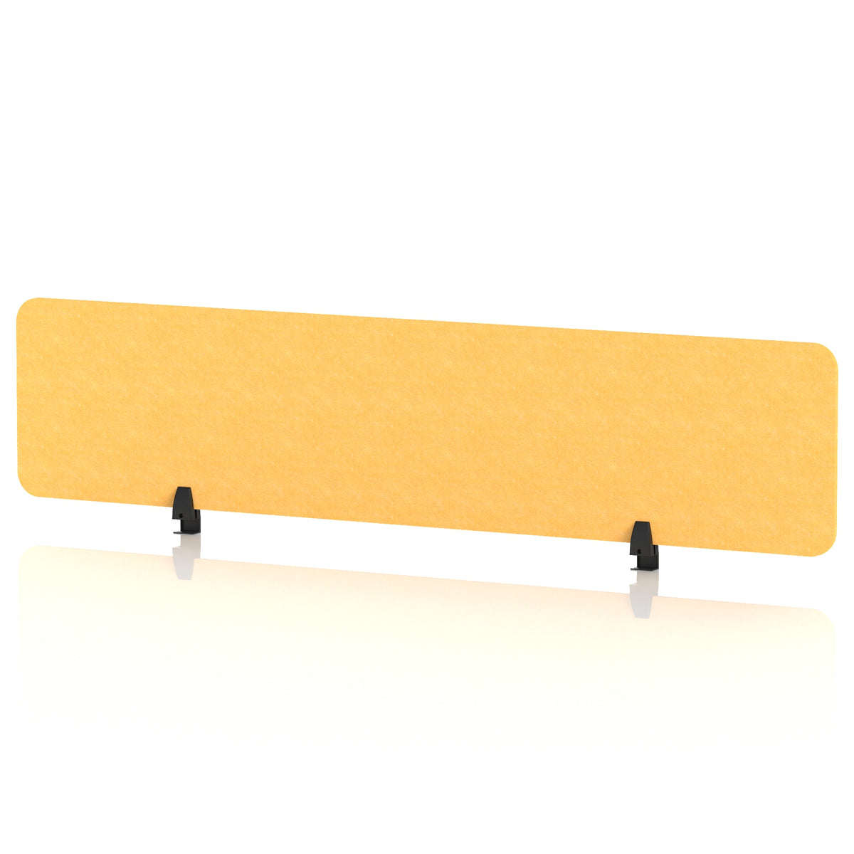Commercial Acoustic Desktop Screen – Rectangle Buttercup Yellow 1800 - Industrious Decor