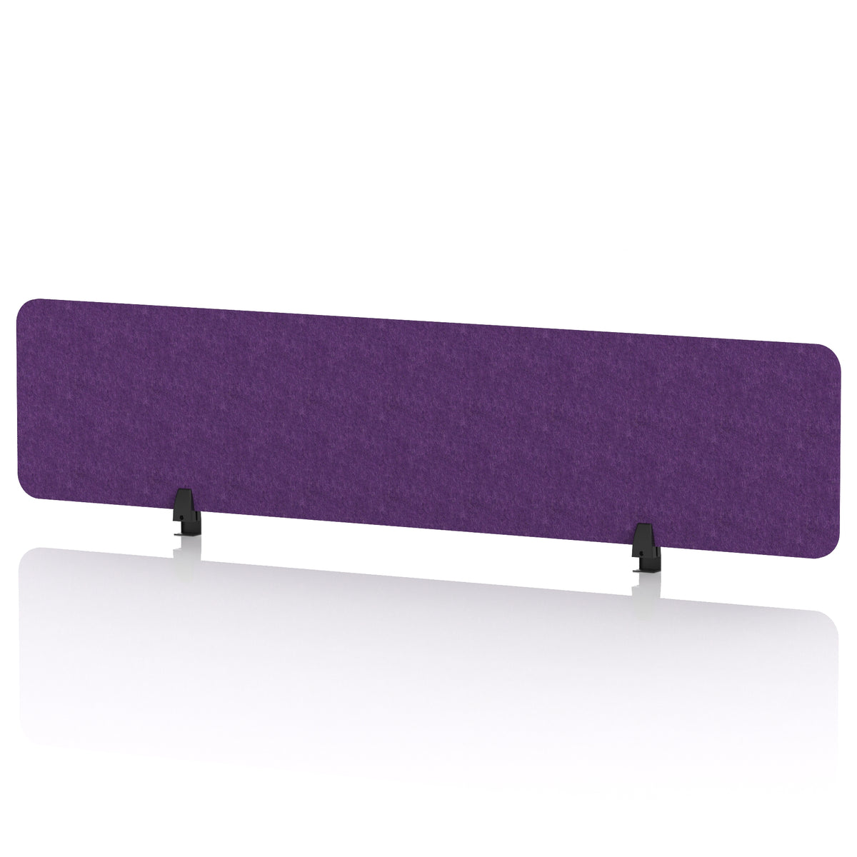 Commercial Acoustic Desktop Screen – Rectangle Plum Purple 1800 - Industrious Decor