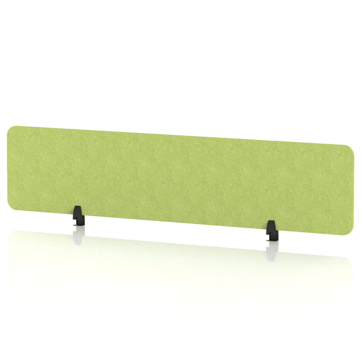 Commercial Acoustic Desktop Screen – Rectangle Lime Green 1800 - Industrious Decor