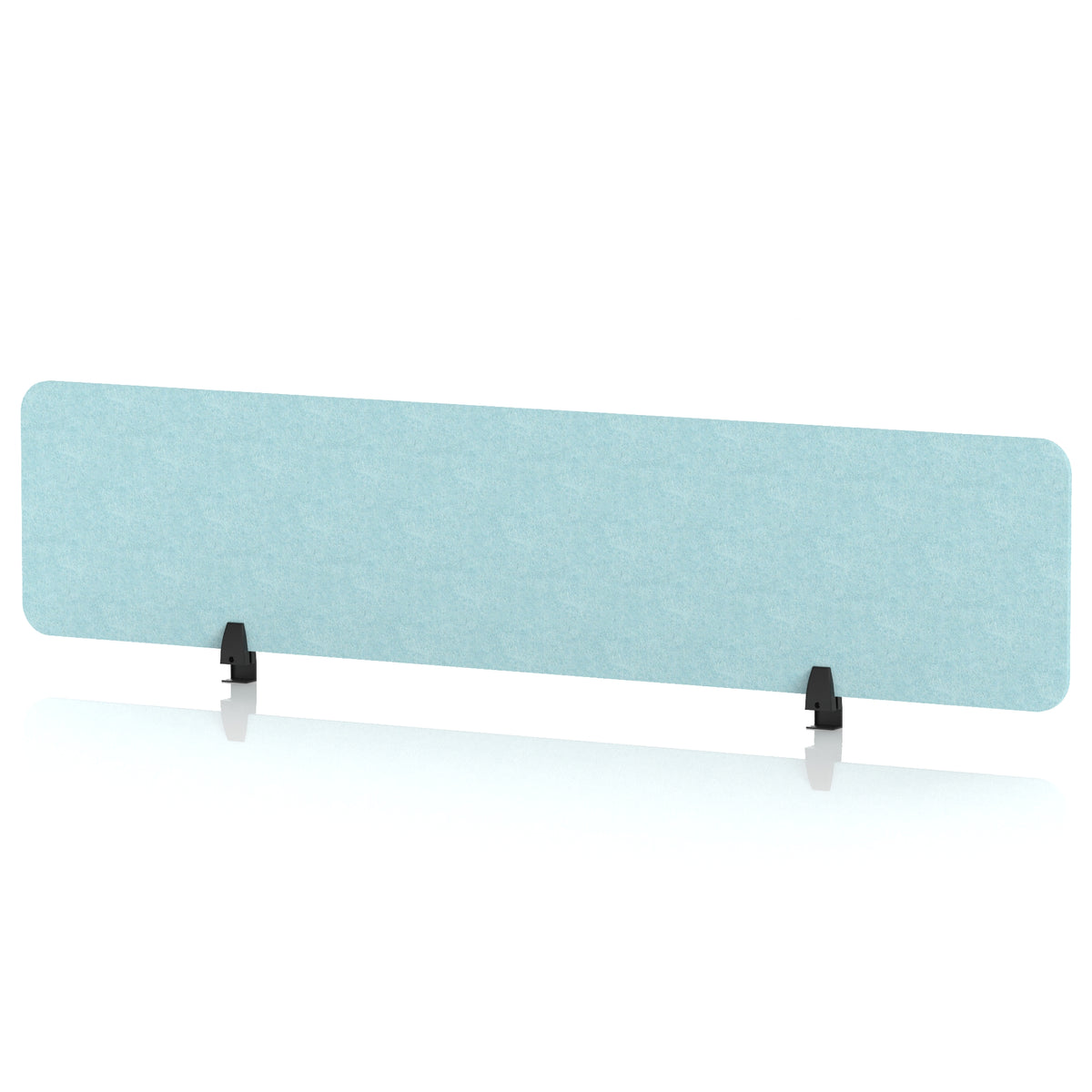 Commercial Acoustic Desktop Screen – Rectangle Sky Light Blue 1800 - Industrious Decor