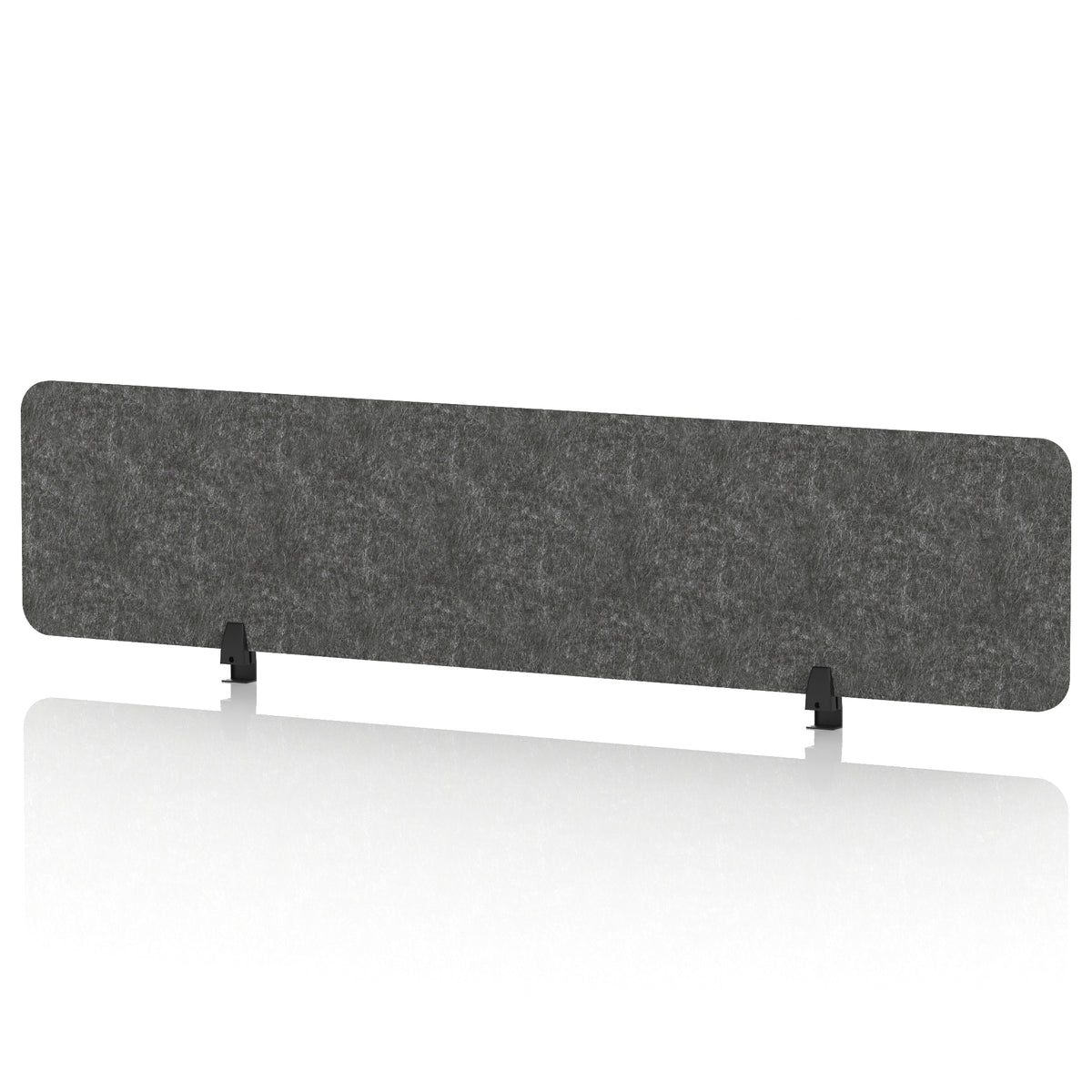 Commercial Acoustic Desktop Screen – Rectangle Graphite Charcoal 1800 - Industrious Decor