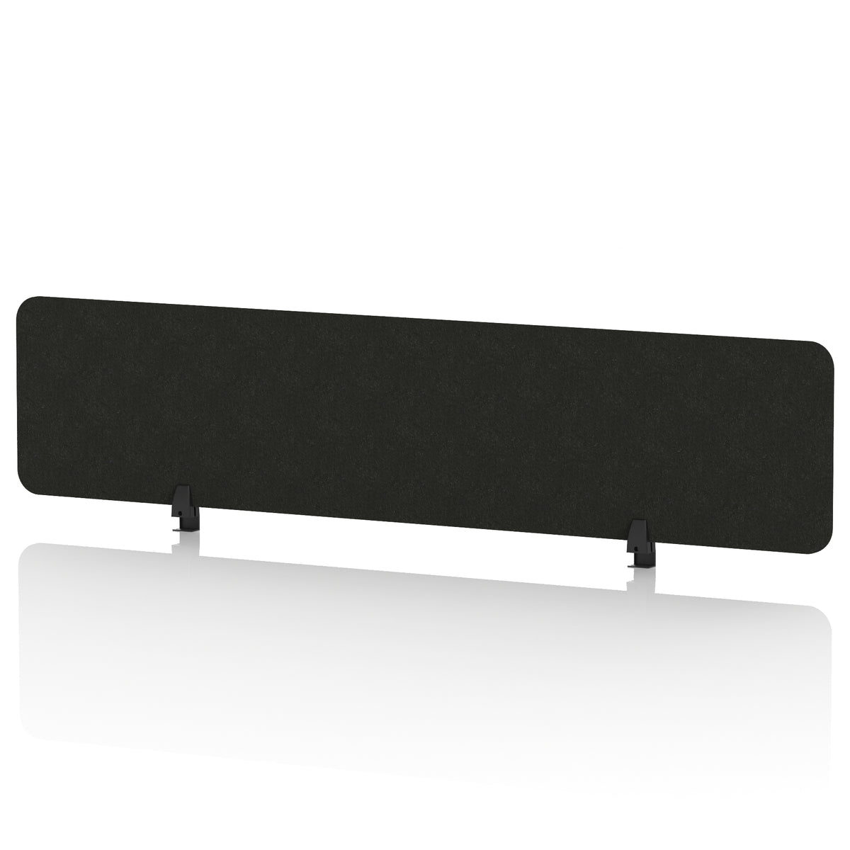 Commercial Acoustic Desktop Screen – Rectangle Raven Black 1800 - Industrious Decor