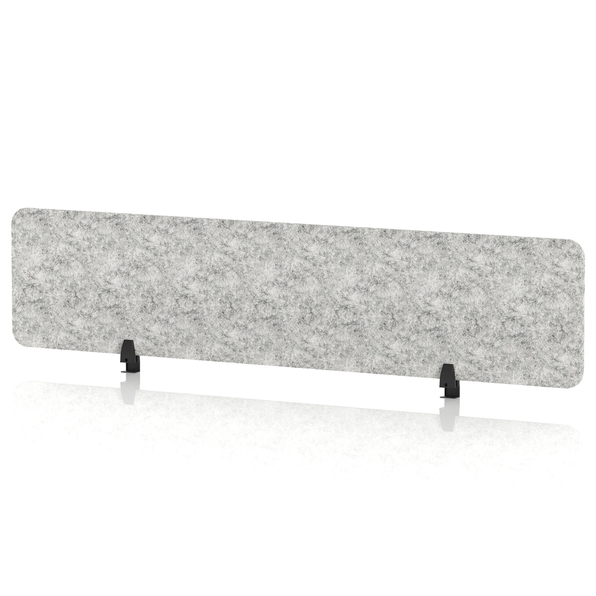 Commercial Acoustic Desktop Screen – Rectangle Pebble Light Grey 1800 - Industrious Decor