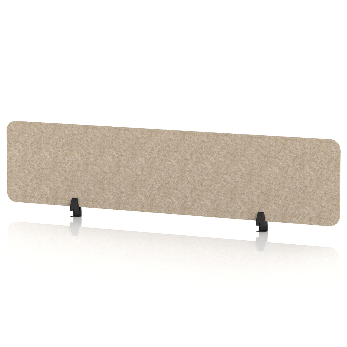 Commercial Acoustic Desktop Screen – Rectangle Oatmeal Beige 1800 - Industrious Decor
