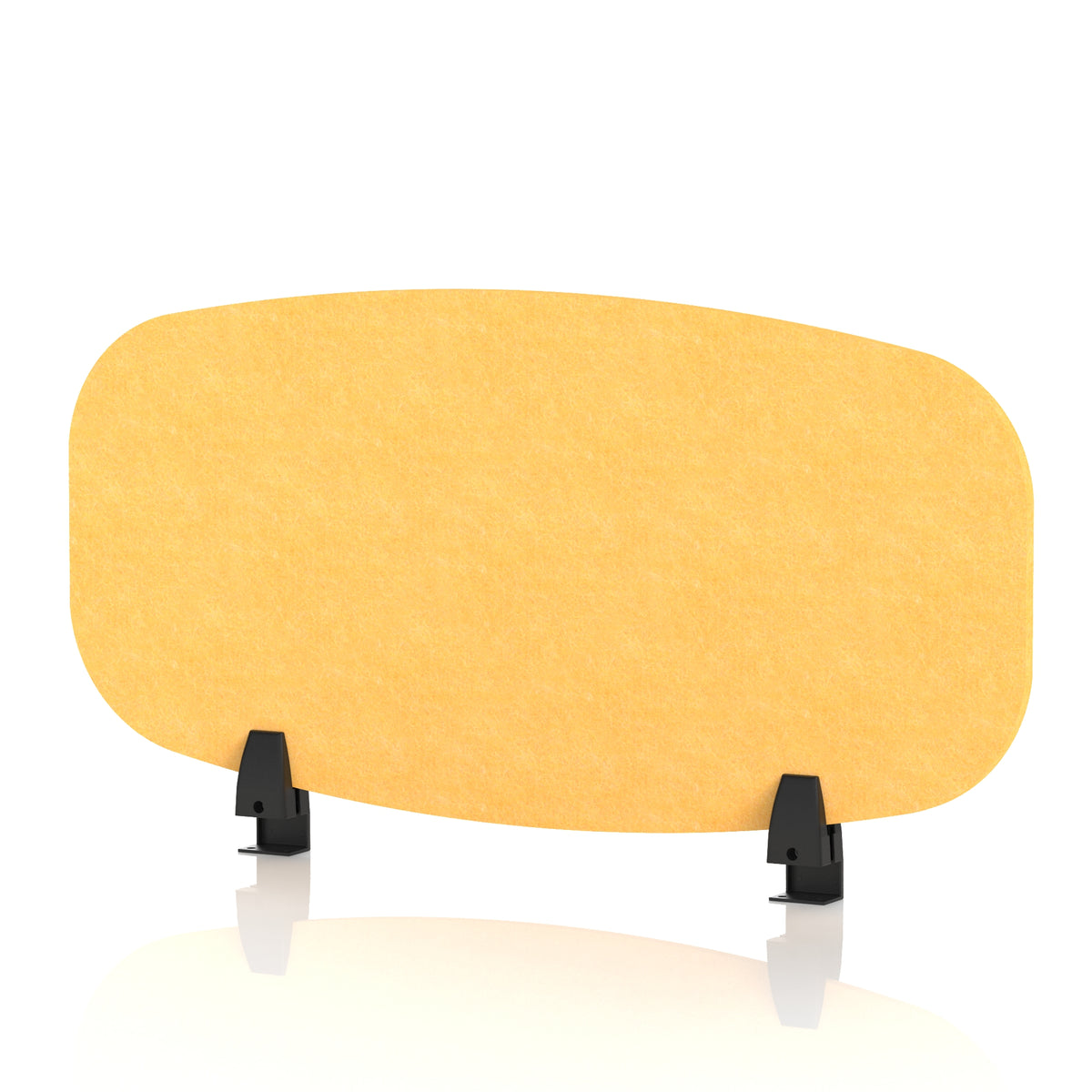 Commercial Acoustic Desktop Screen – Oblong Buttercup Yellow 800 - Industrious Decor