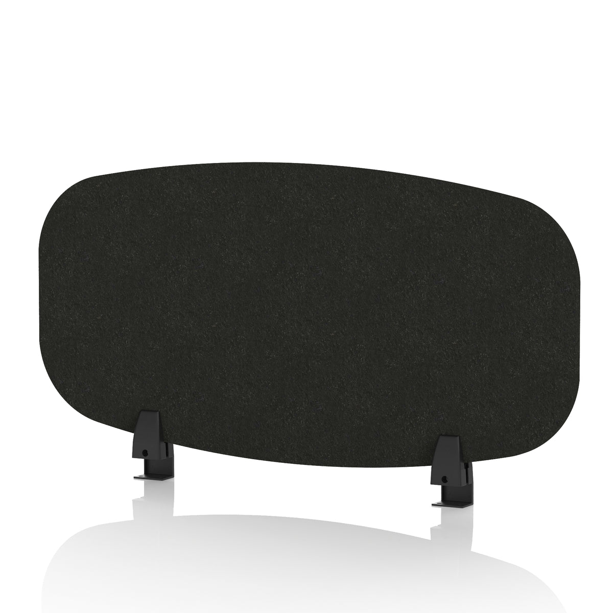 Commercial Acoustic Desktop Screen – Oblong Raven Black 800 - Industrious Decor