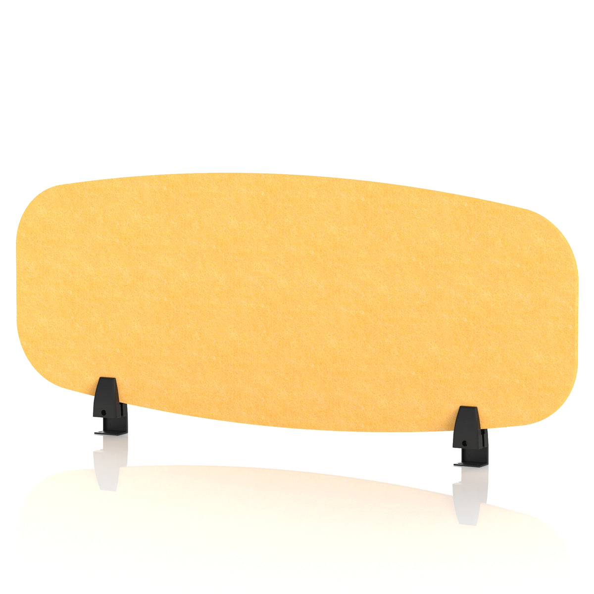Commercial Acoustic Desktop Screen – Oblong Buttercup Yellow 1000 - Industrious Decor