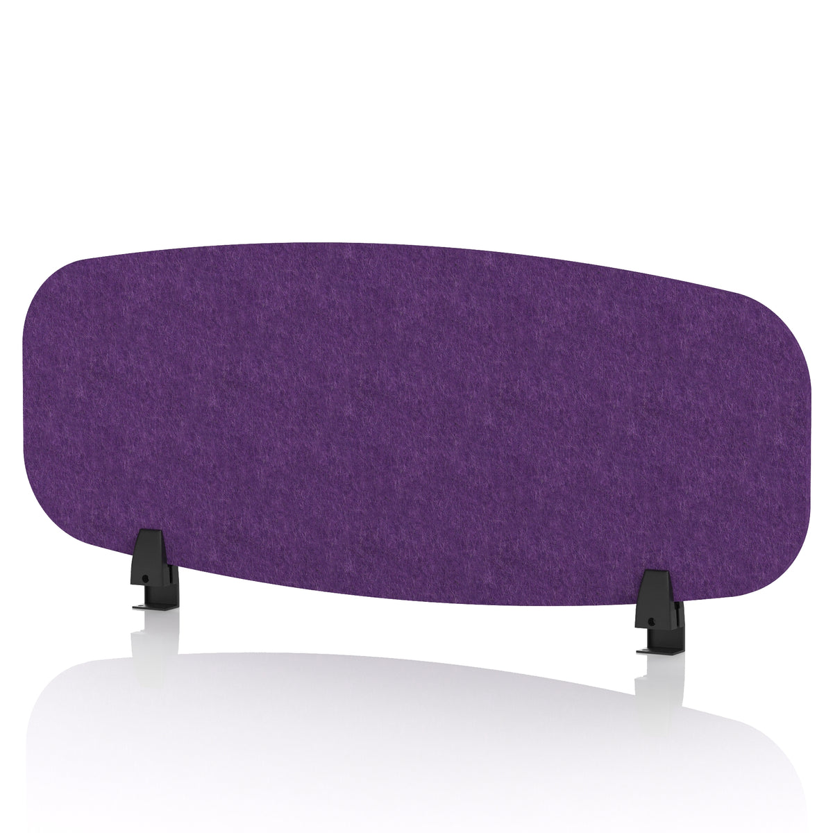 Commercial Acoustic Desktop Screen – Oblong Plum Purple 1000 - Industrious Decor