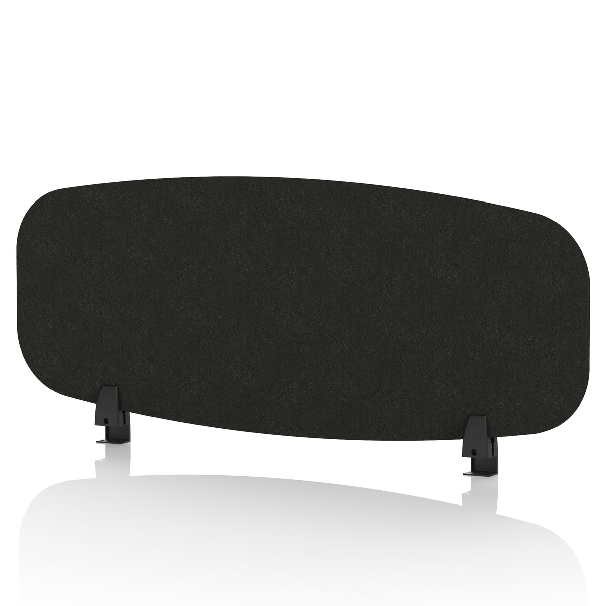 Commercial Acoustic Desktop Screen – Oblong Raven Black 1000 - Industrious Decor