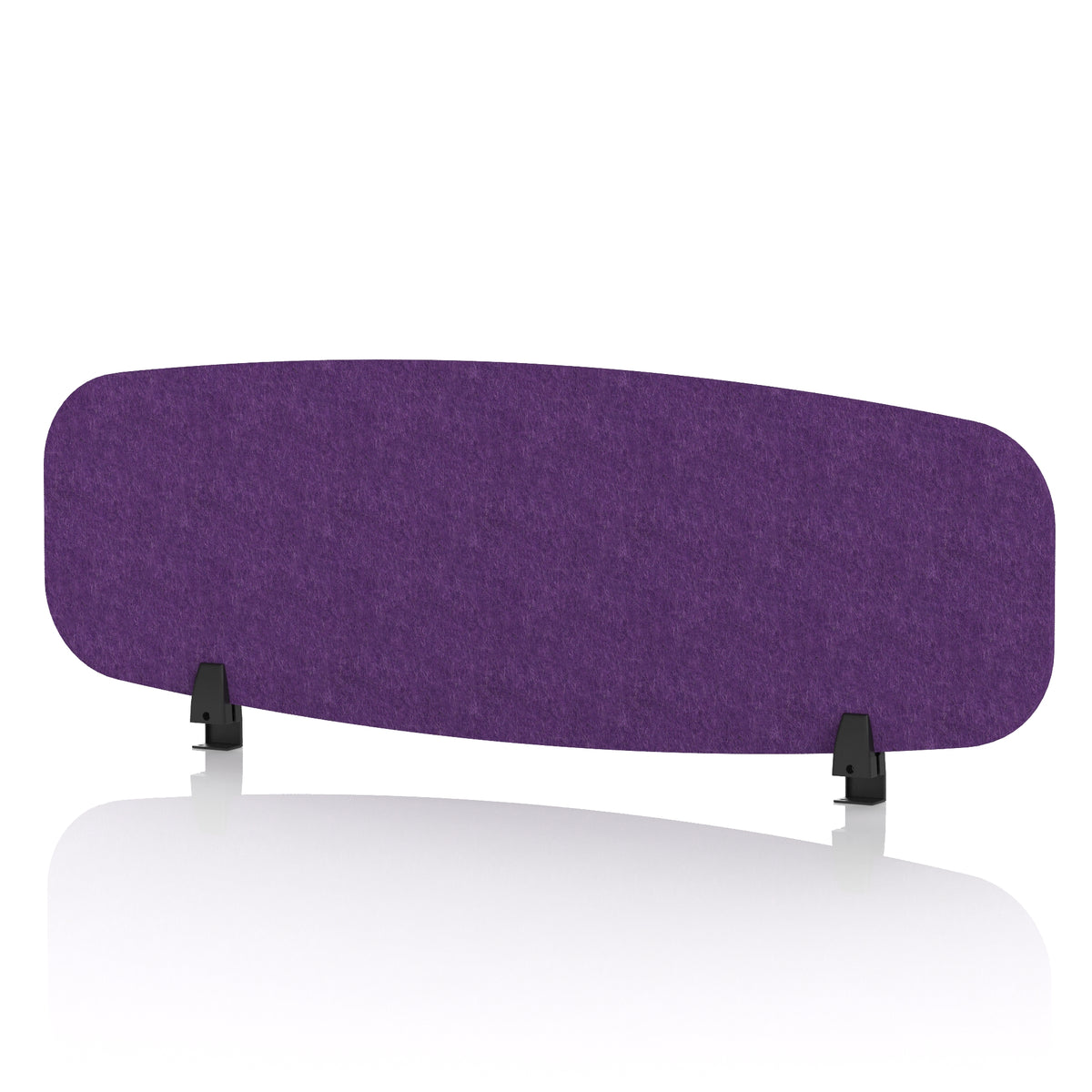 Commercial Acoustic Desktop Screen – Oblong Plum Purple 1200 - Industrious Decor