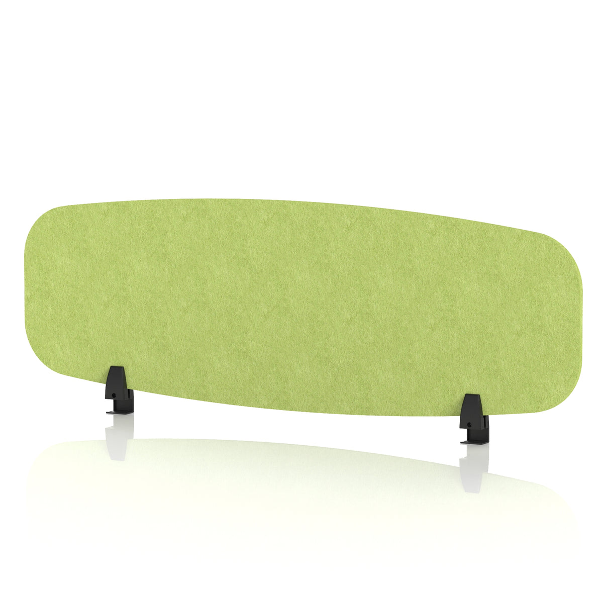 Commercial Acoustic Desktop Screen – Oblong Lime Green 1200 - Industrious Decor