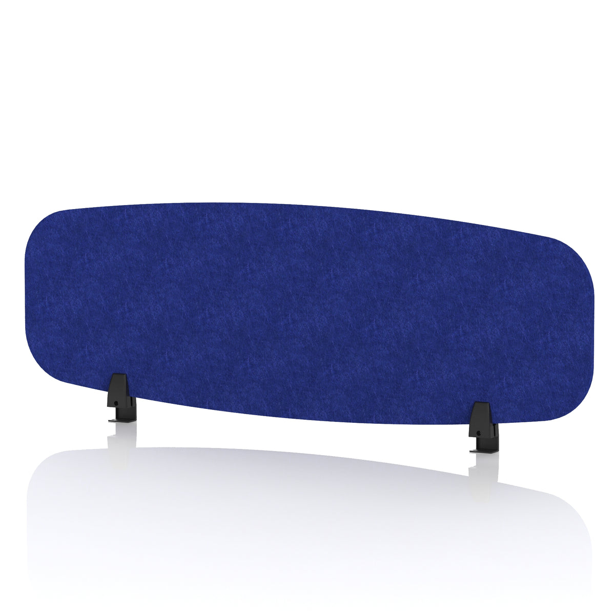 Commercial Acoustic Desktop Screen – Oblong Cobalt Blue 1200 - Industrious Decor