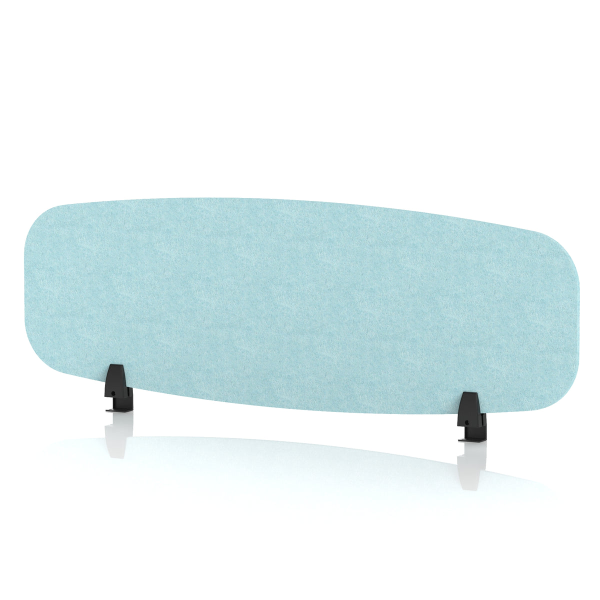 Commercial Acoustic Desktop Screen – Oblong Sky Light Blue 1200 - Industrious Decor