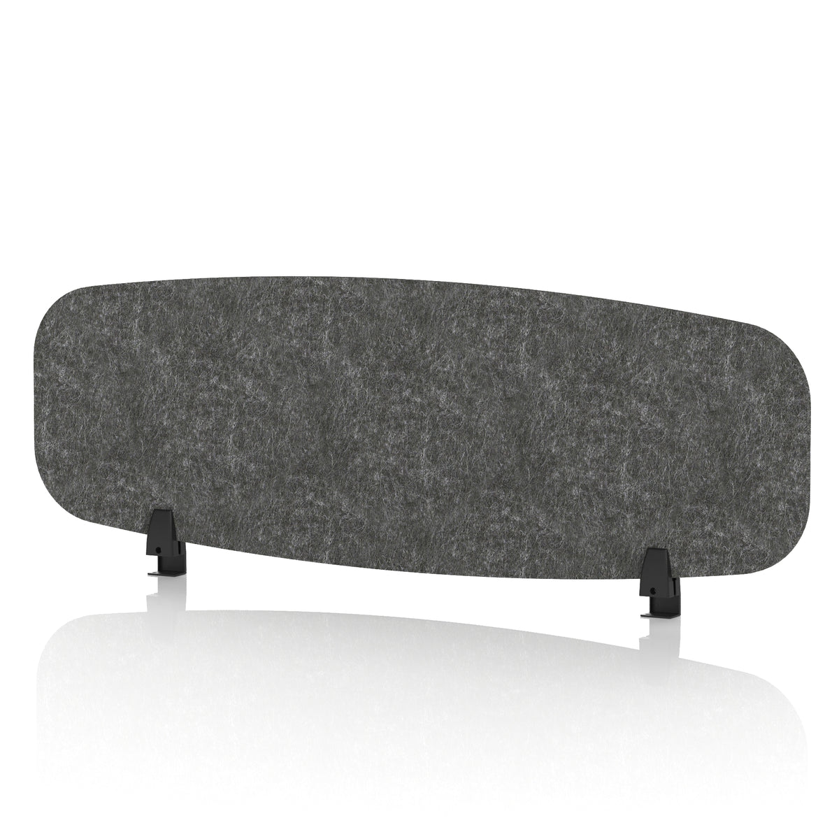 Commercial Acoustic Desktop Screen – Oblong Graphite Charcoal 1200 - Industrious Decor