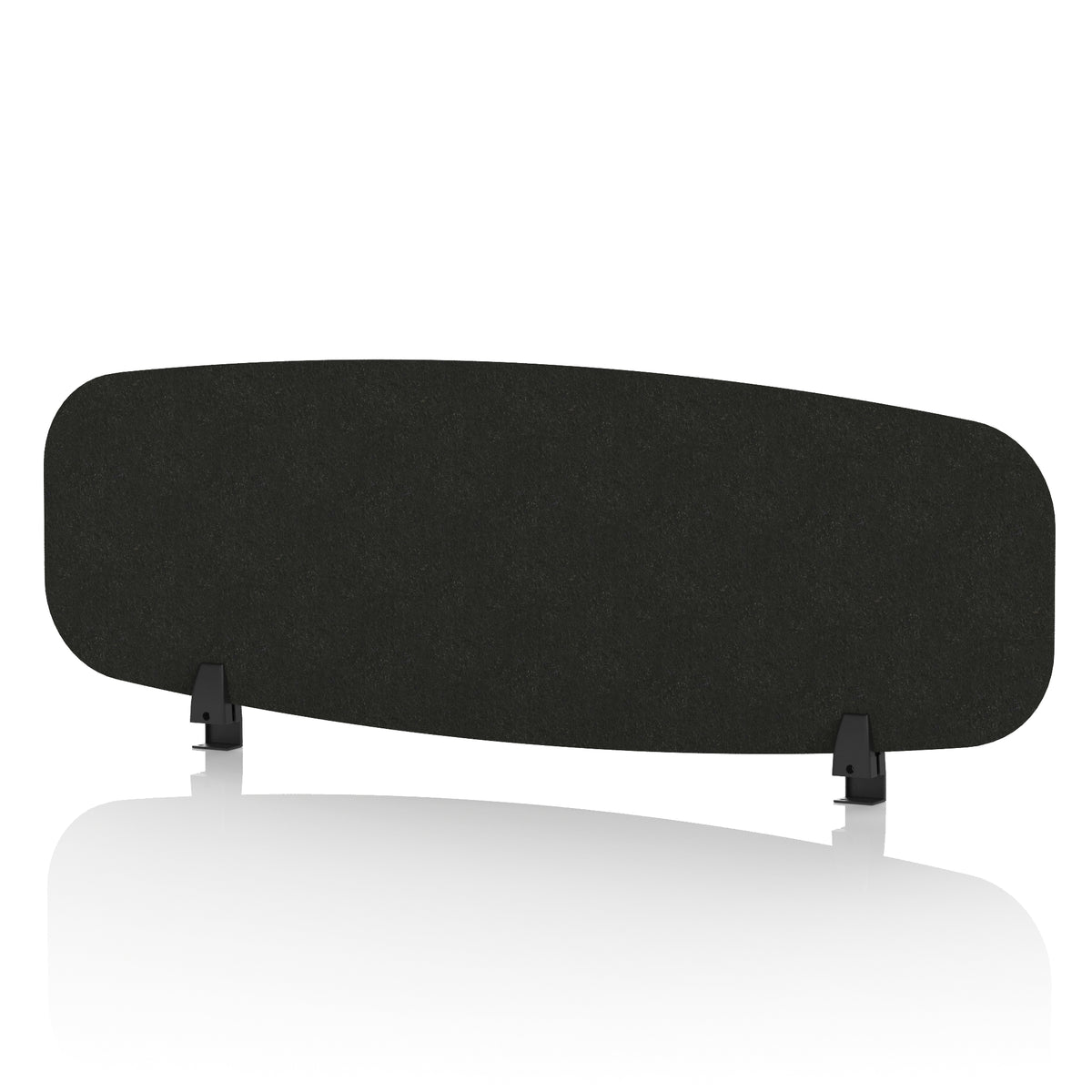 Commercial Acoustic Desktop Screen – Oblong Raven Black 1200 - Industrious Decor