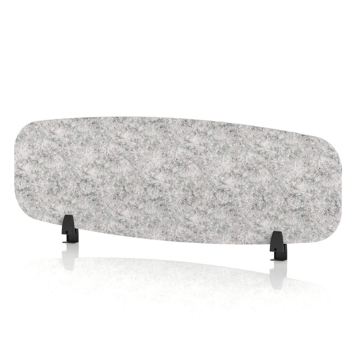 Commercial Acoustic Desktop Screen – Oblong Pebble Light Grey 1200 - Industrious Decor