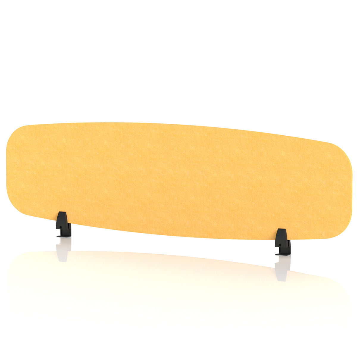 Commercial Acoustic Desktop Screen – Oblong Buttercup Yellow 1400 - Industrious Decor