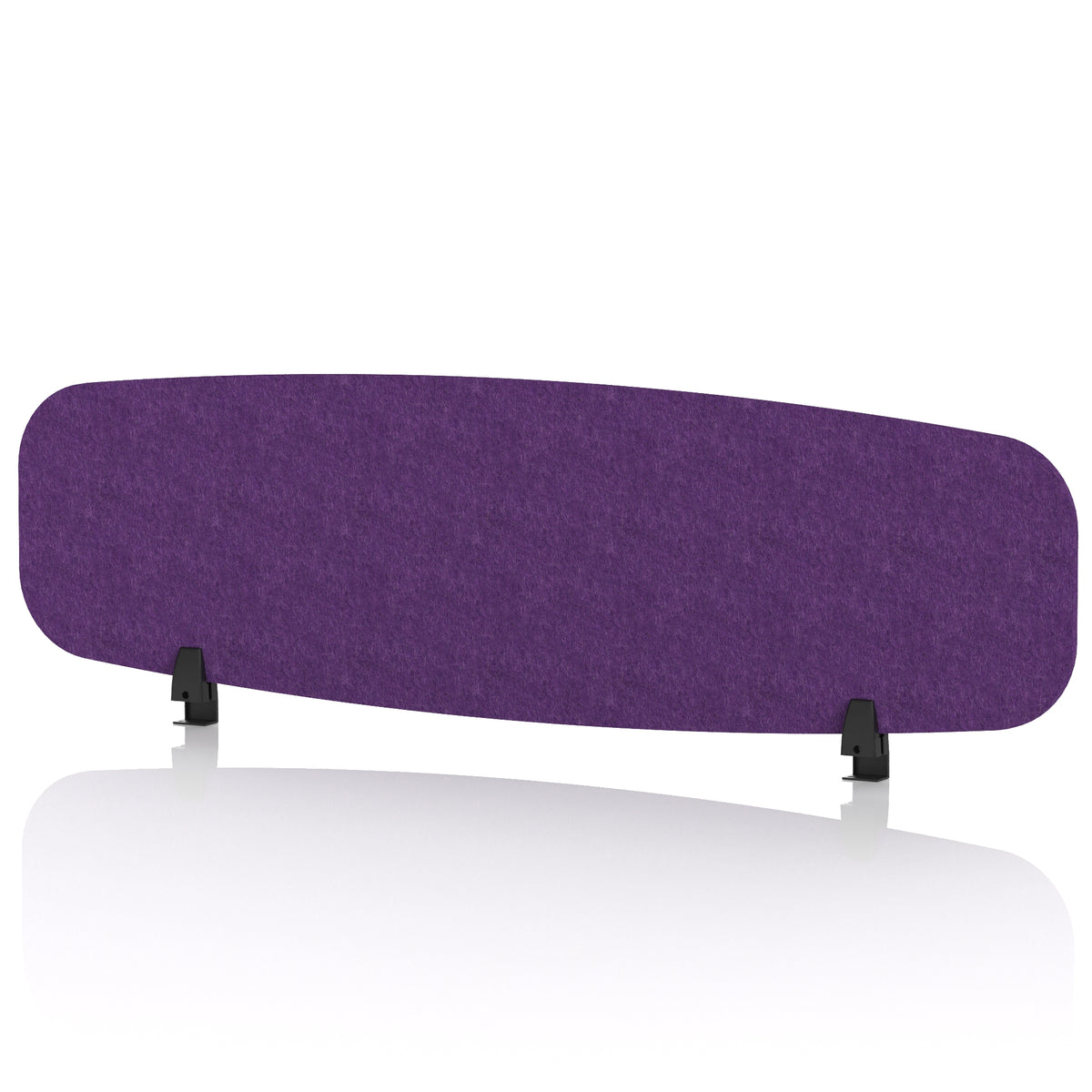 Commercial Acoustic Desktop Screen – Oblong Plum Purple 1400 - Industrious Decor