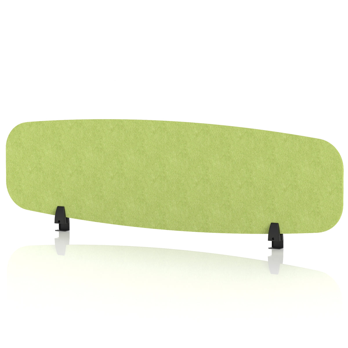 Commercial Acoustic Desktop Screen – Oblong Lime Green 1400 - Industrious Decor