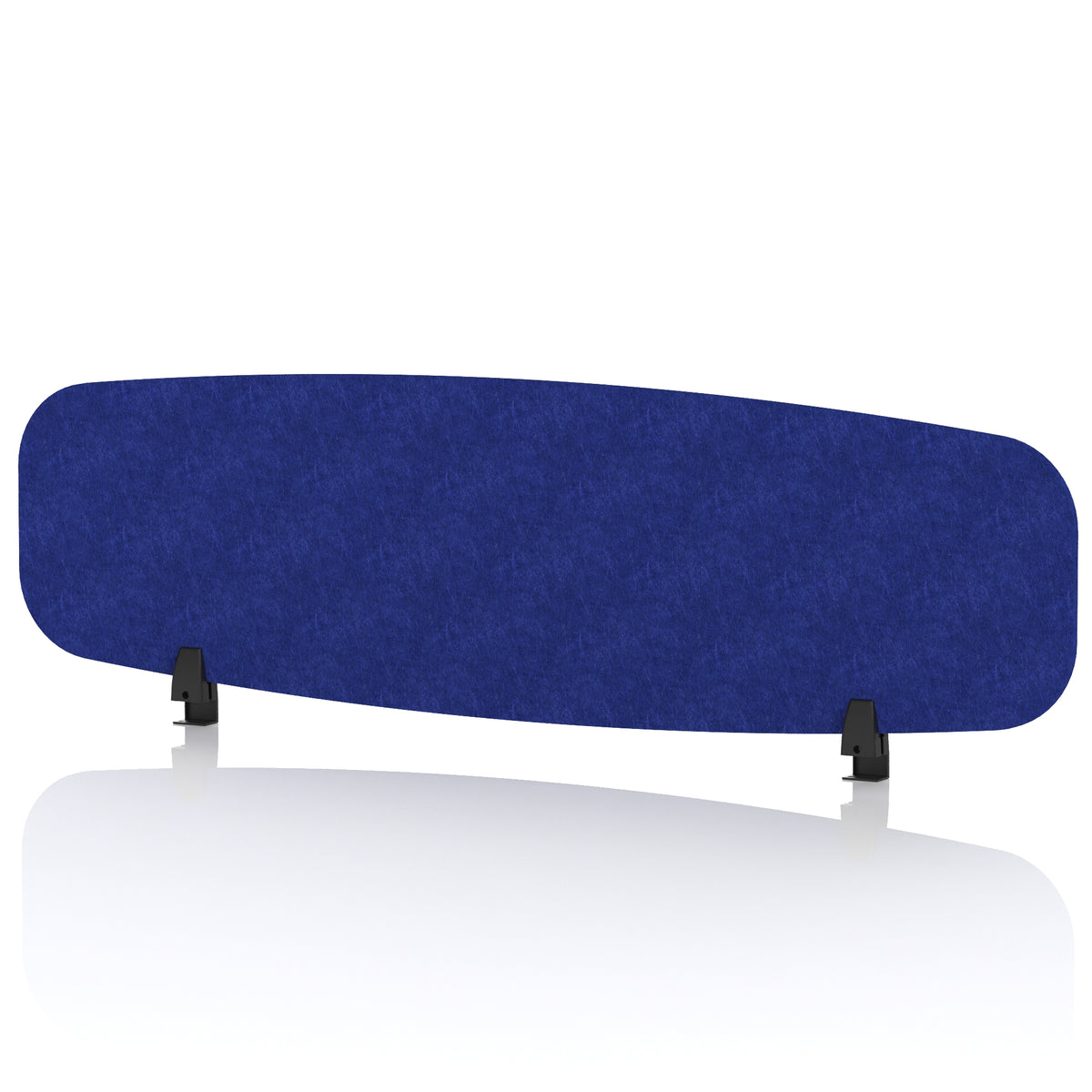 Commercial Acoustic Desktop Screen – Oblong Cobalt Blue 1400 - Industrious Decor