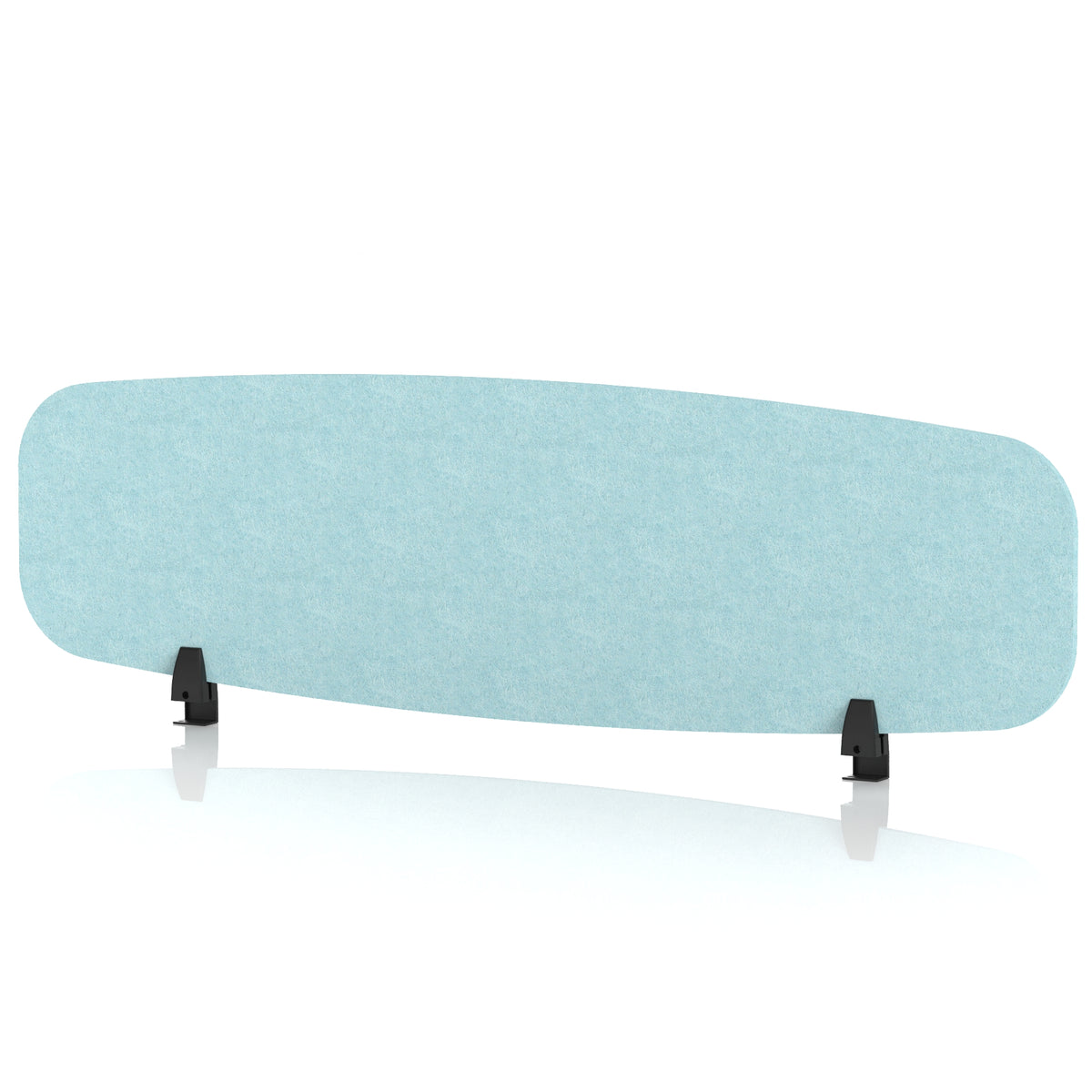 Commercial Acoustic Desktop Screen – Oblong Sky Light Blue 1400 - Industrious Decor