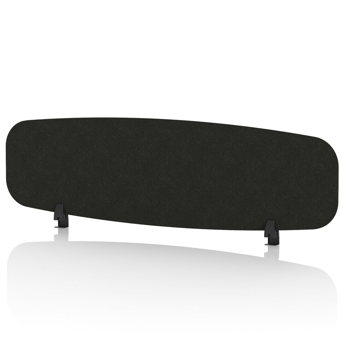 Commercial Acoustic Desktop Screen – Oblong Raven Black 1400 - Industrious Decor