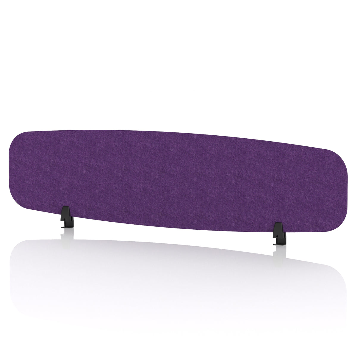 Commercial Acoustic Desktop Screen – Oblong Plum Purple 1600 - Industrious Decor