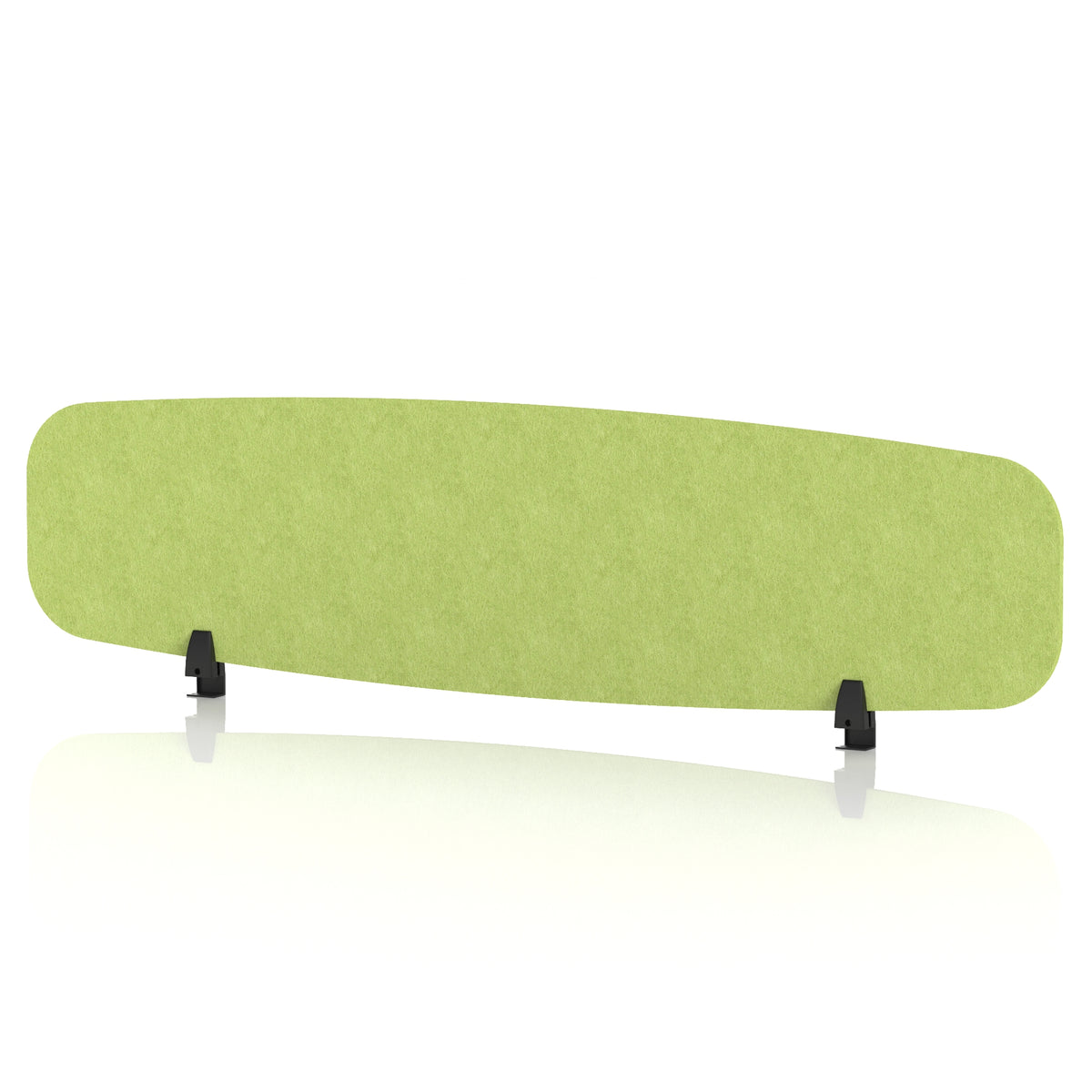 Commercial Acoustic Desktop Screen – Oblong Lime Green 1600 - Industrious Decor