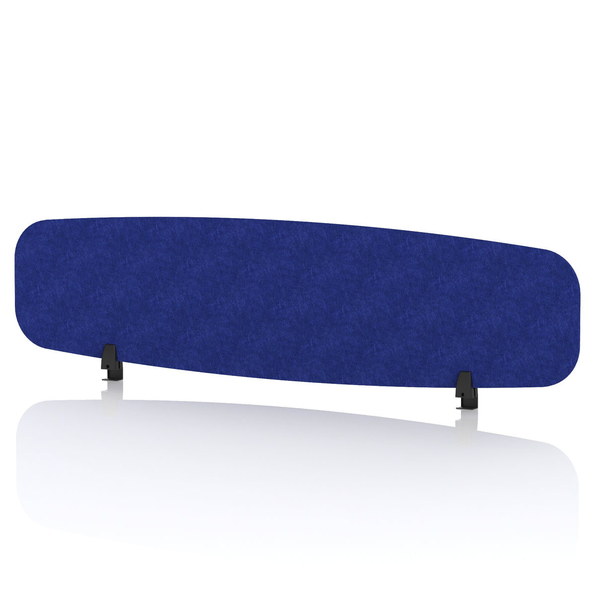 Commercial Acoustic Desktop Screen – Oblong Cobalt Blue 1600 - Industrious Decor