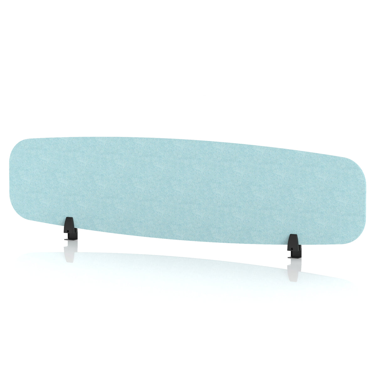 Commercial Acoustic Desktop Screen – Oblong Sky Light Blue 1600 - Industrious Decor