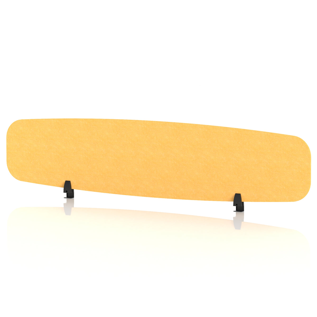 Commercial Acoustic Desktop Screen – Oblong Buttercup Yellow 1800 - Industrious Decor