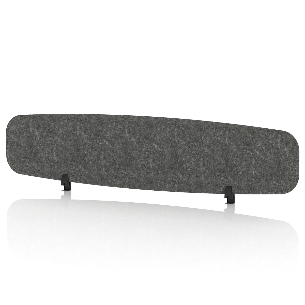 Commercial Acoustic Desktop Screen – Oblong Graphite Charcoal 1800 - Industrious Decor