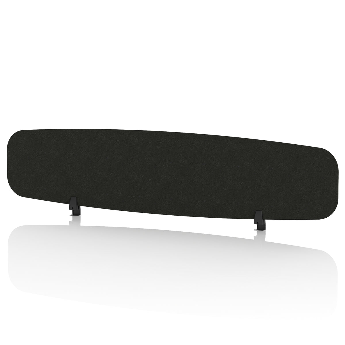 Commercial Acoustic Desktop Screen – Oblong Raven Black 1800 - Industrious Decor