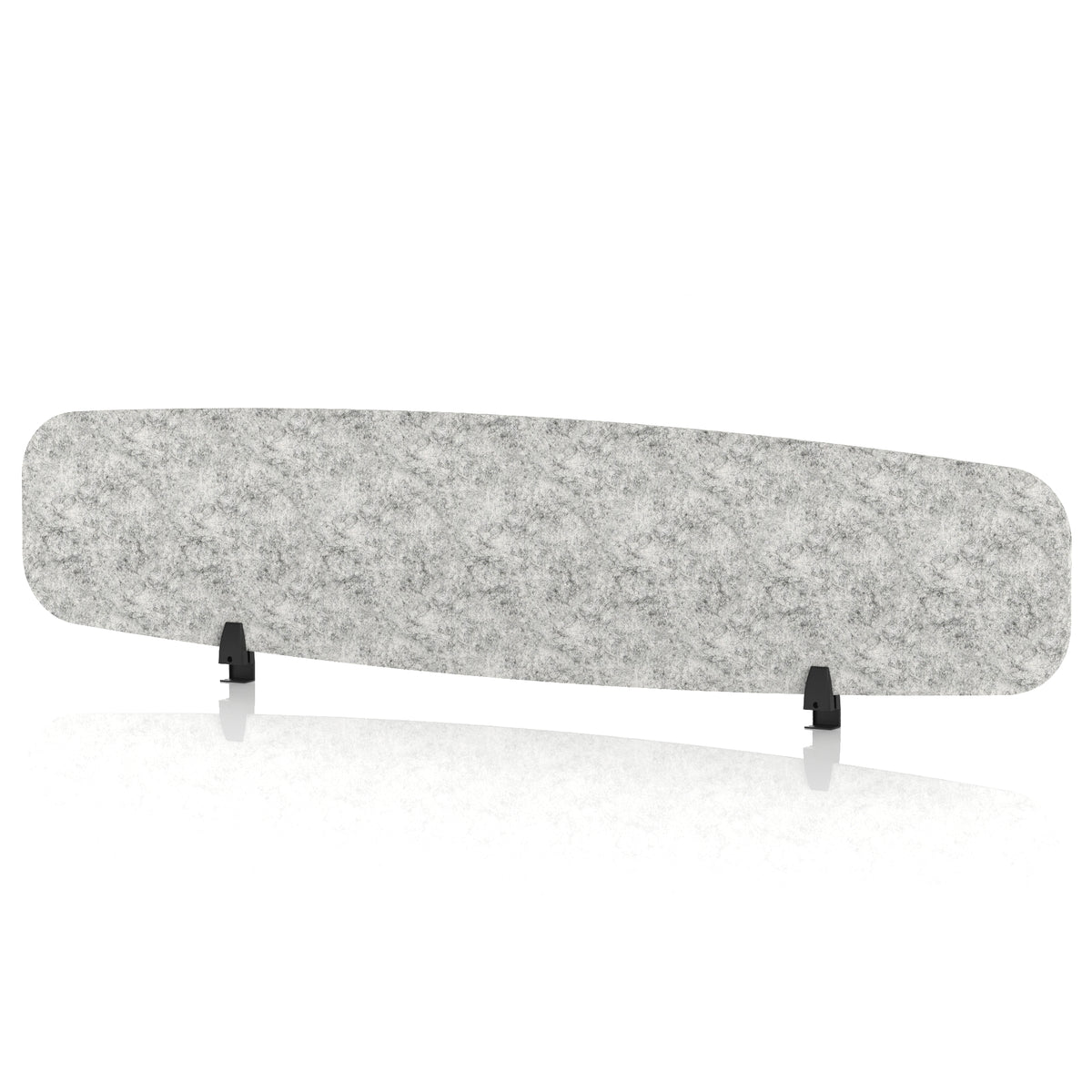 Commercial Acoustic Desktop Screen – Oblong Pebble Light Grey 1800 - Industrious Decor