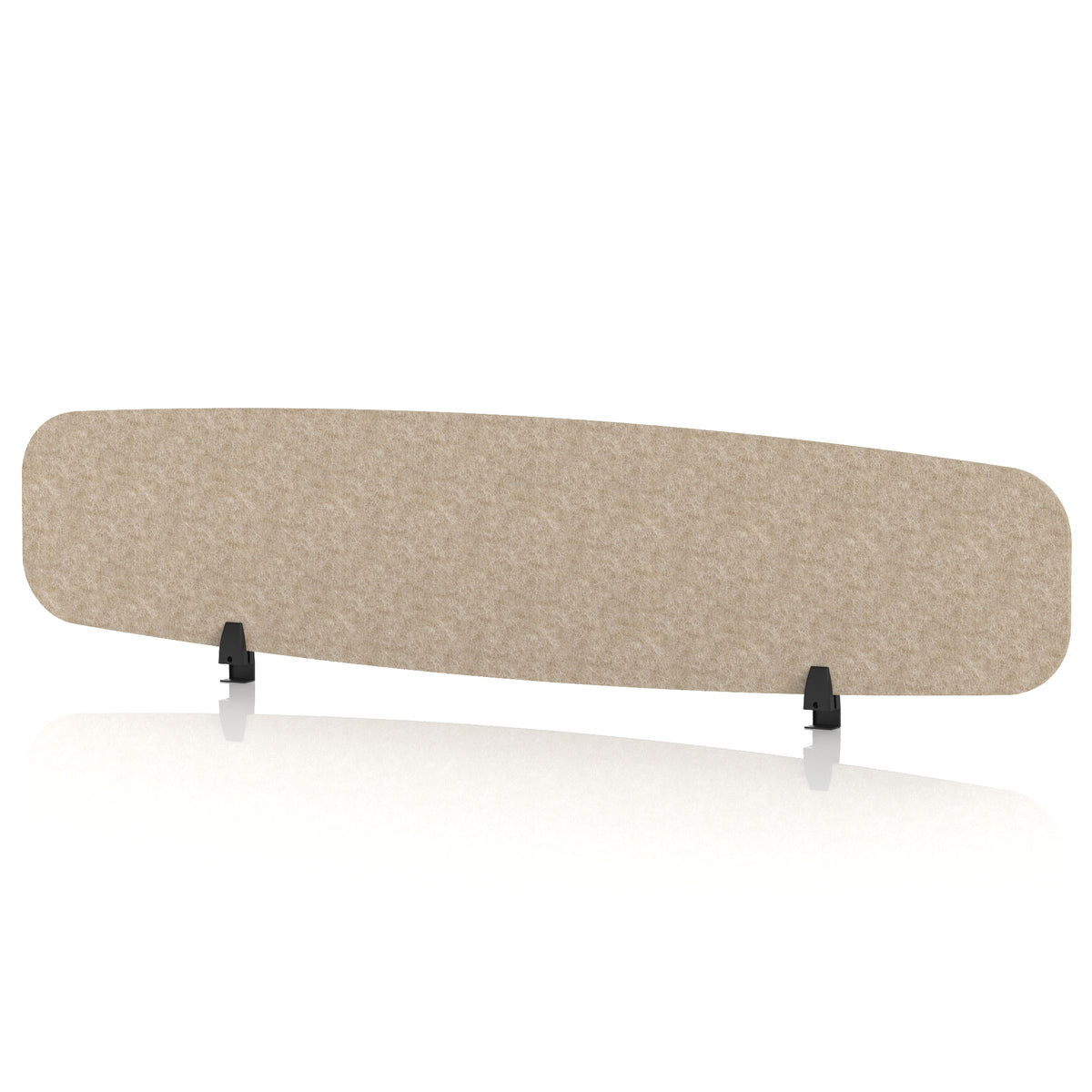 Commercial Acoustic Desktop Screen – Oblong Oatmeal Beige 1800 - Industrious Decor
