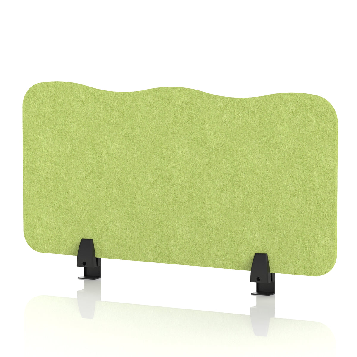 Commercial Acoustic Desktop Screen – Wave Lime Green 800 - Industrious Decor