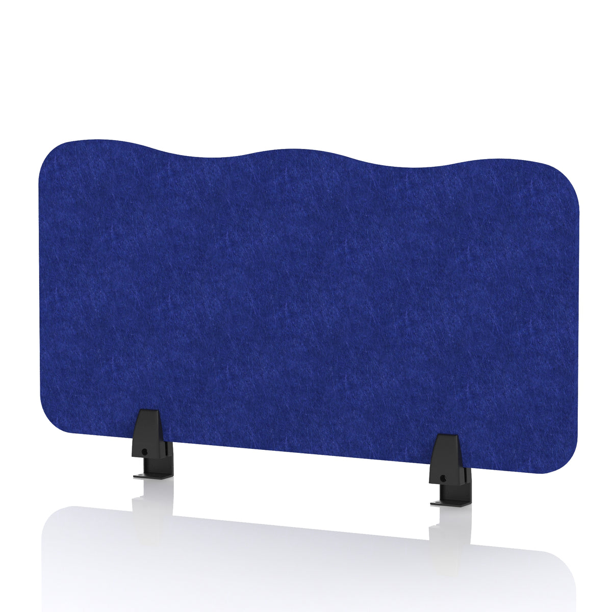 Commercial Acoustic Desktop Screen – Wave Cobalt Blue 800 - Industrious Decor