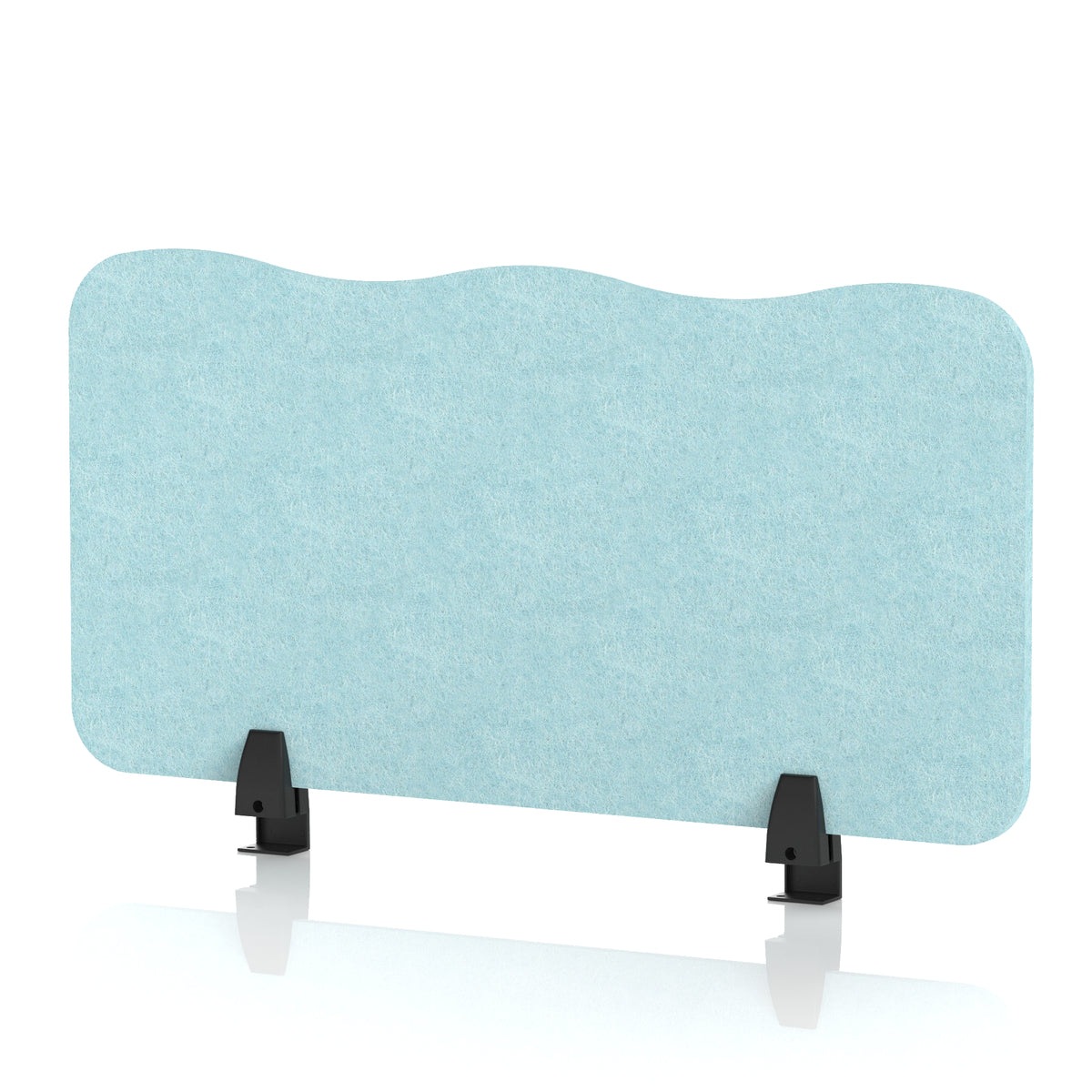 Commercial Acoustic Desktop Screen – Wave Sky Light Blue 800 - Industrious Decor