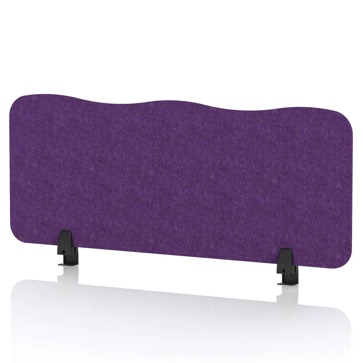 Commercial Acoustic Desktop Screen – Wave Plum Purple 1000 - Industrious Decor