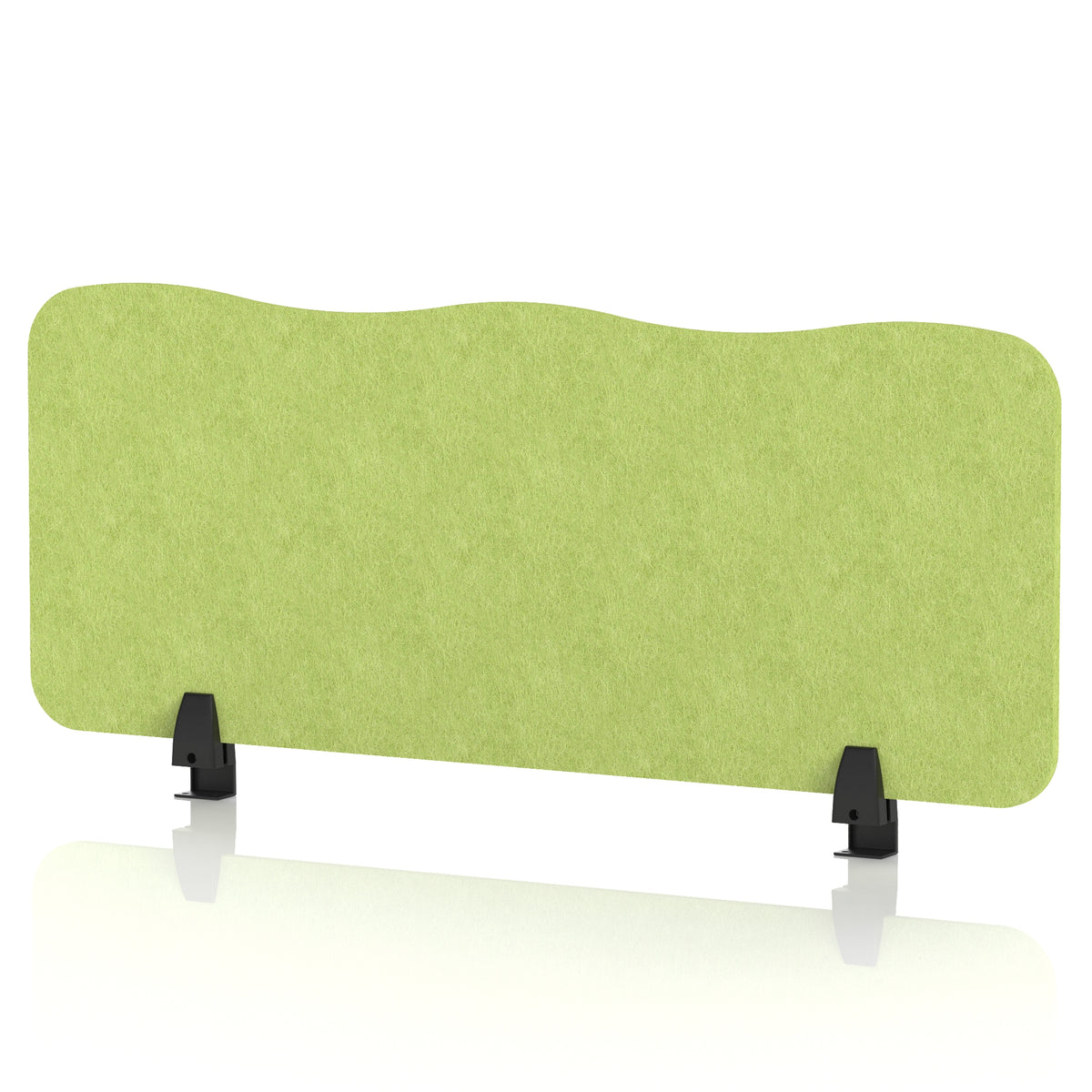 Commercial Acoustic Desktop Screen – Wave Lime Green 1000 - Industrious Decor