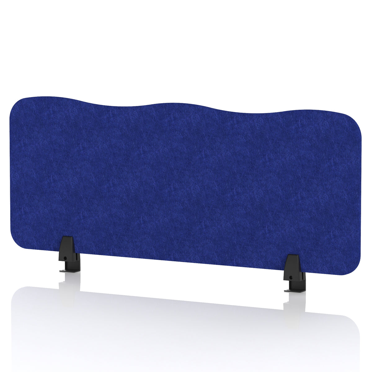 Commercial Acoustic Desktop Screen – Wave Cobalt Blue 1000 - Industrious Decor