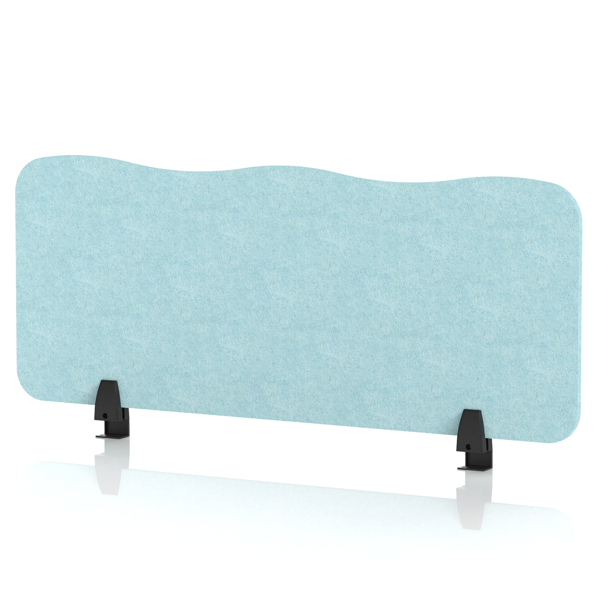 Commercial Acoustic Desktop Screen – Wave Sky Light Blue 1000 - Industrious Decor