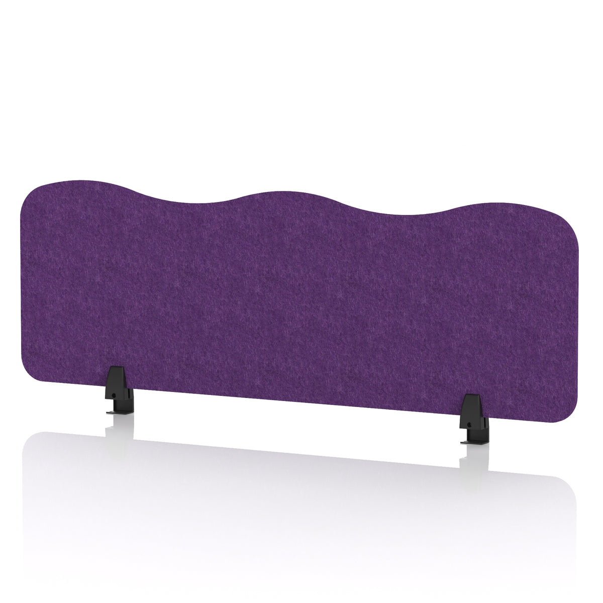 Commercial Acoustic Desktop Screen – Wave Plum Purple 1200 - Industrious Decor