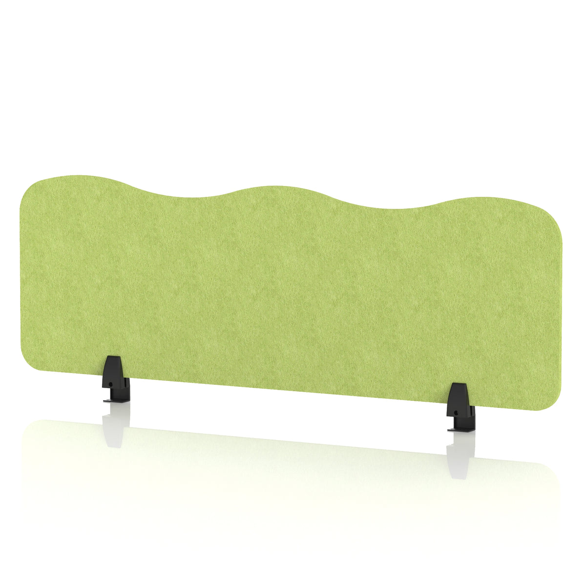 Commercial Acoustic Desktop Screen – Wave Lime Green 1200 - Industrious Decor