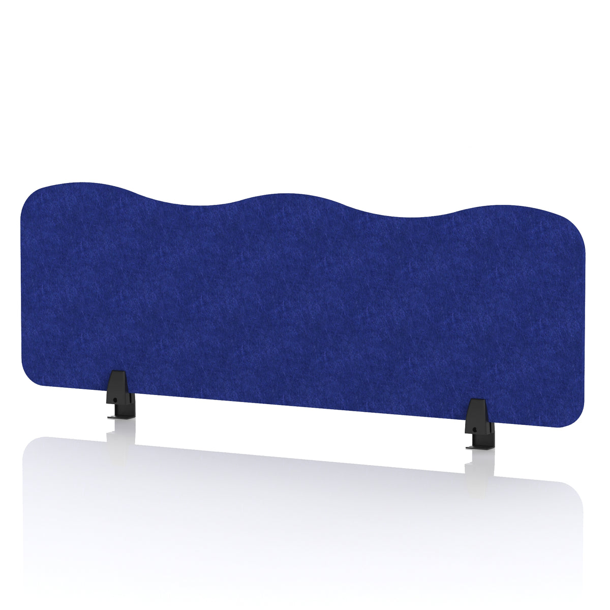 Commercial Acoustic Desktop Screen – Wave Cobalt Blue 1200 - Industrious Decor