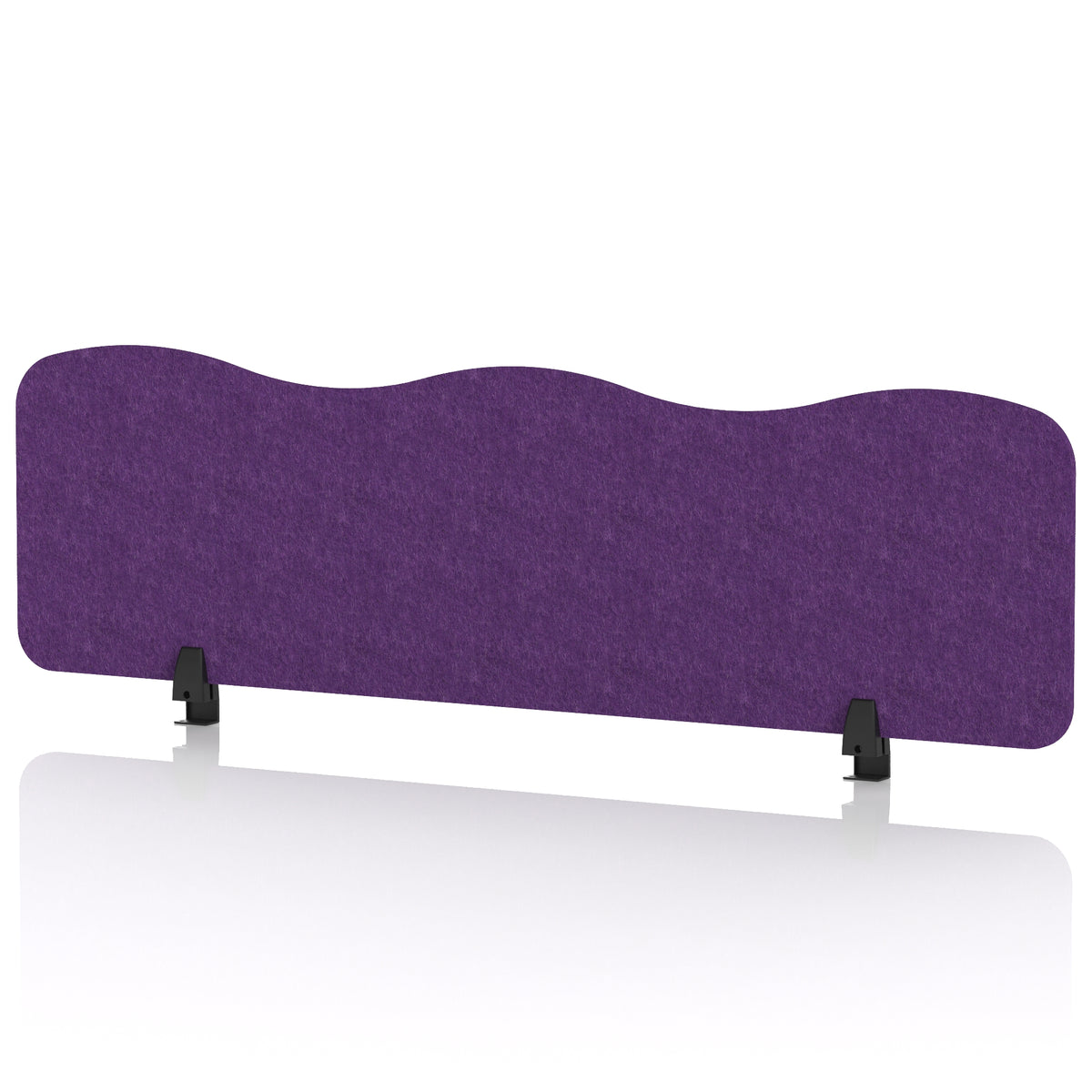 Commercial Acoustic Desktop Screen – Wave Plum Purple 1400 - Industrious Decor